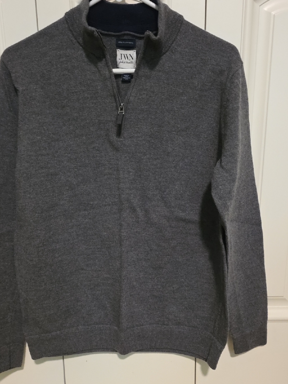 Young Men’s Gray Quarter-Zip Sweater